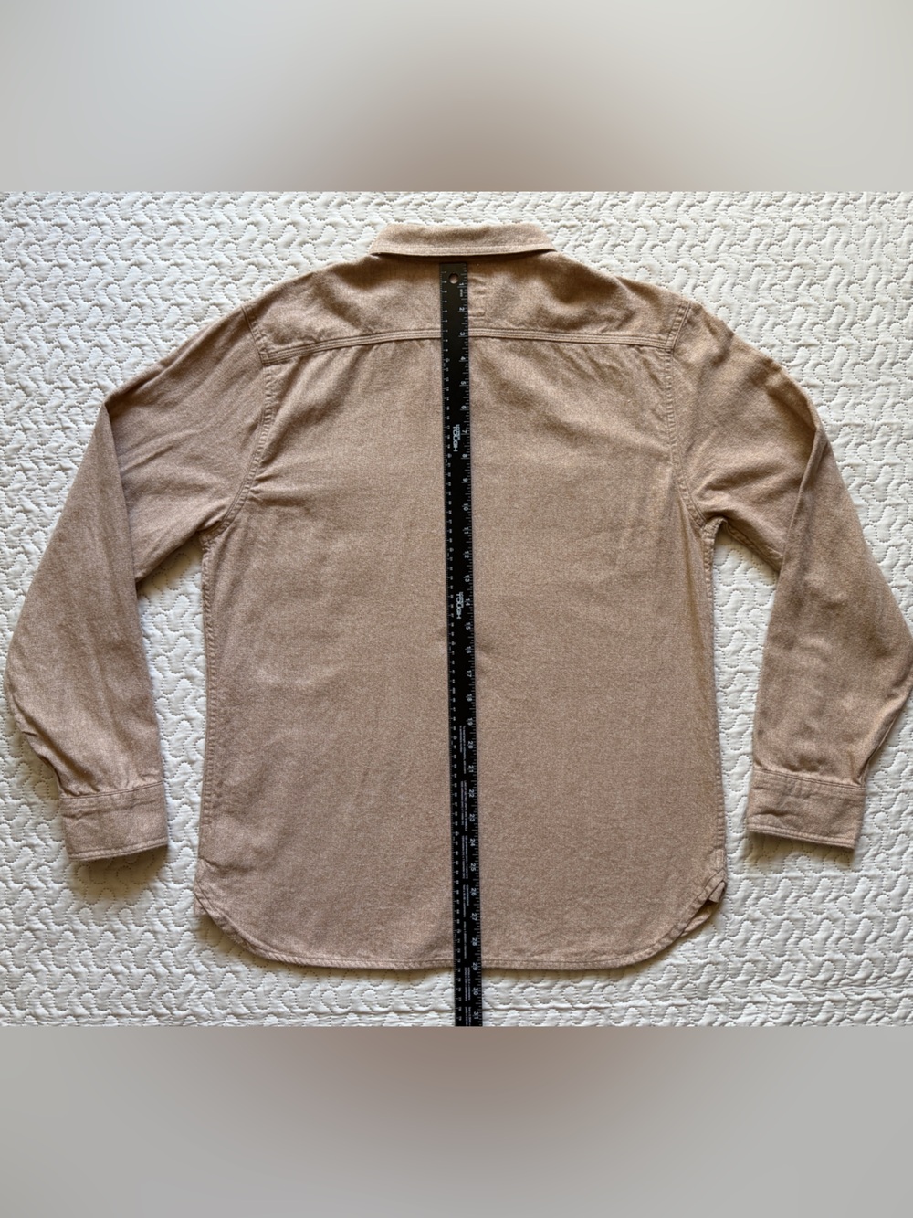 Levi's Men's Tan BeigeButton-Front Shirt 100% Cotton Size Large - Picture 7 of 8